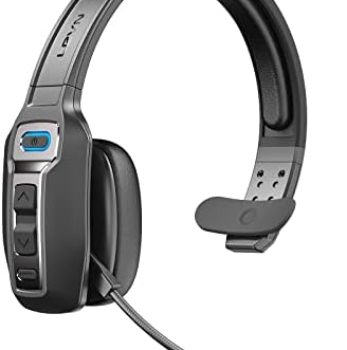 LEVN Bluetooth Headset with Microphone, Trucker Bluetooth Headset with AI Noise Cancelling & Mute Button, Wireless On-Ear Headphones 60 Hrs Working Time, for Trucker Home Office Remote Work Zoom